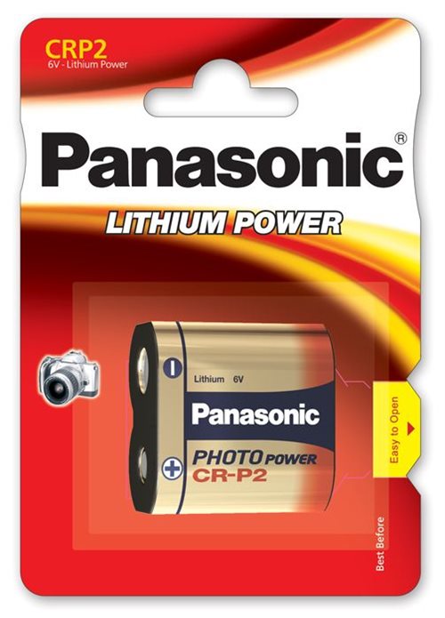 Panasonic CR-P2 Lithium 6V Batteri