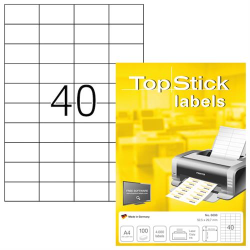 Etiketter TopStick 52,5x29,7mm (100)