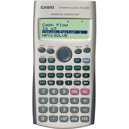 Casio financial calculator FC100V-2, Silver