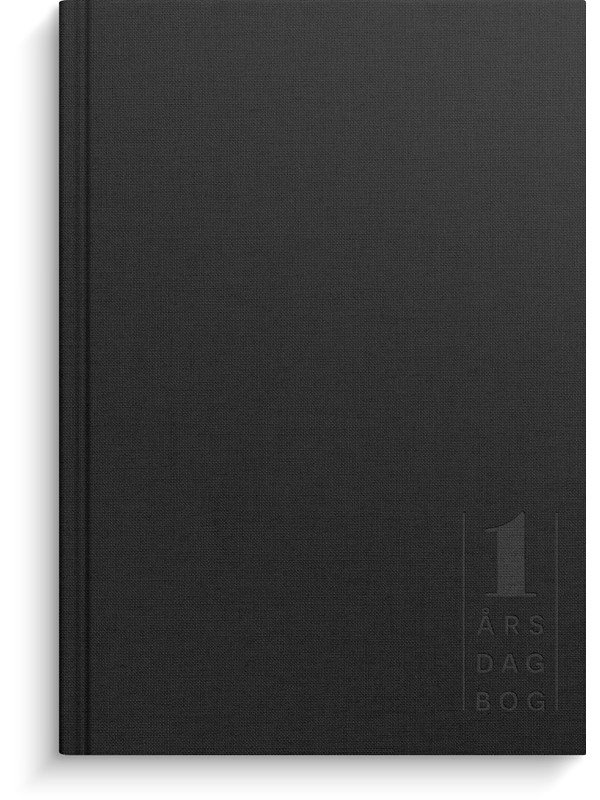 1-års dagbog | A5 | Tekstil Black |