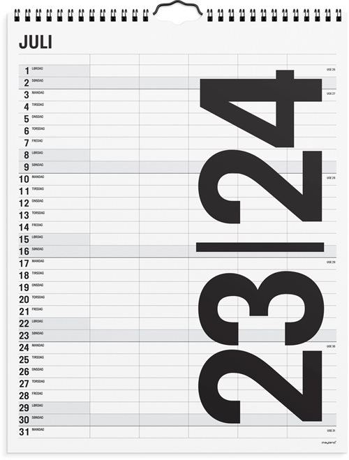Mayland 23/24 Familiekalender | 5 kolonner |