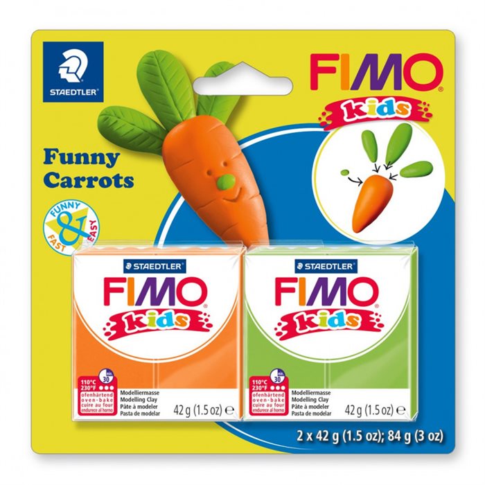 Fimo Kids Ler | Grøn & Orange |