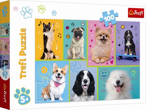 Puzzle | In the world of dogs | 100 Brikker |