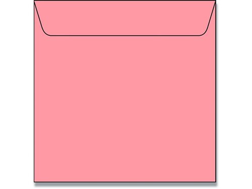 Kvadratiske Kuverter 5pk Rosa