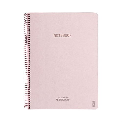Premium notebook A4, lyserød