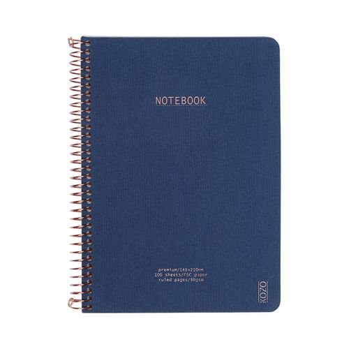 Premium notebook A5, mørkeblå