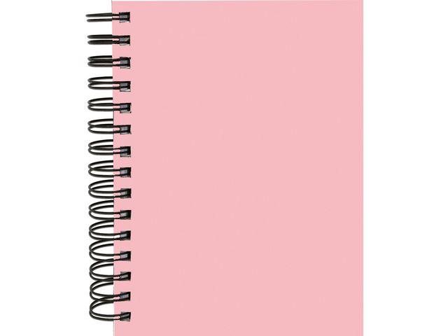 Notesbog A5, lyserød, spiralbundet