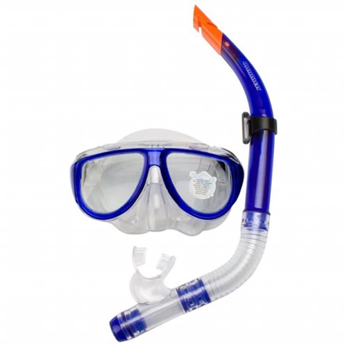 Dykkermaske m/snorkel senior, blå