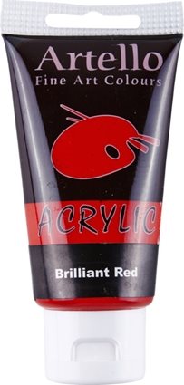 Artello acrylic 75 ml Brilliant Red