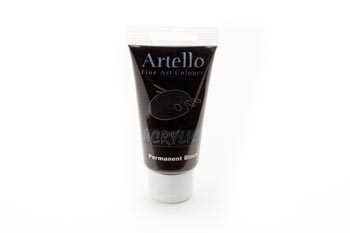 Artello acrylic 75ml Permanent Black