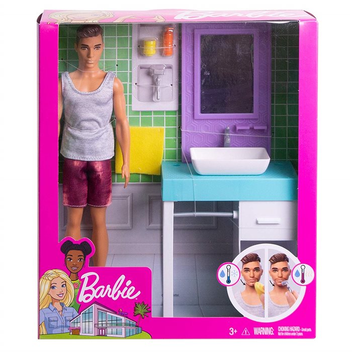 BARBIE Ken shaving/bathroom