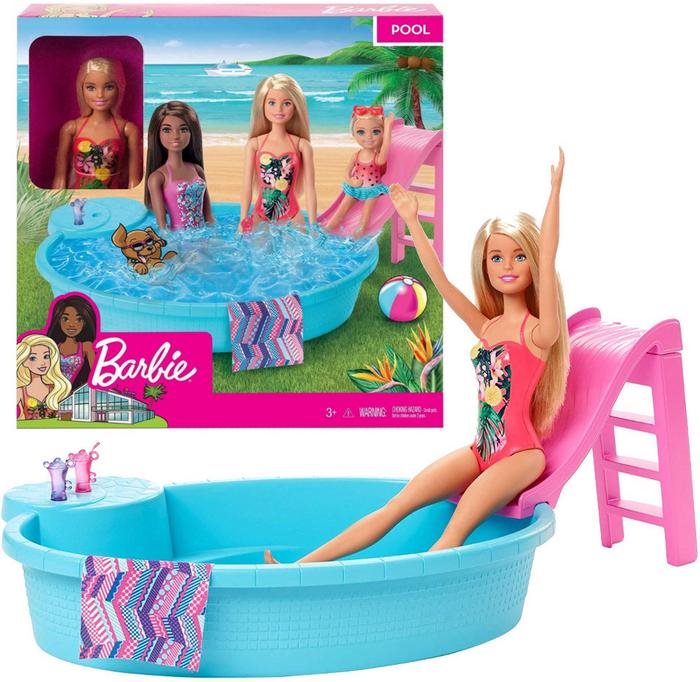 Barbie | Dukke og legesæt med pool |