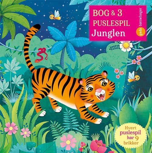 Bog og 3 puslespil om Junglen