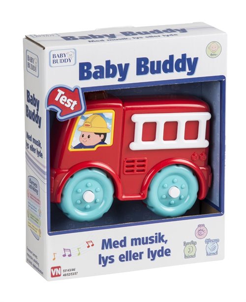 Baby Buddy brandbil med lys og lyd