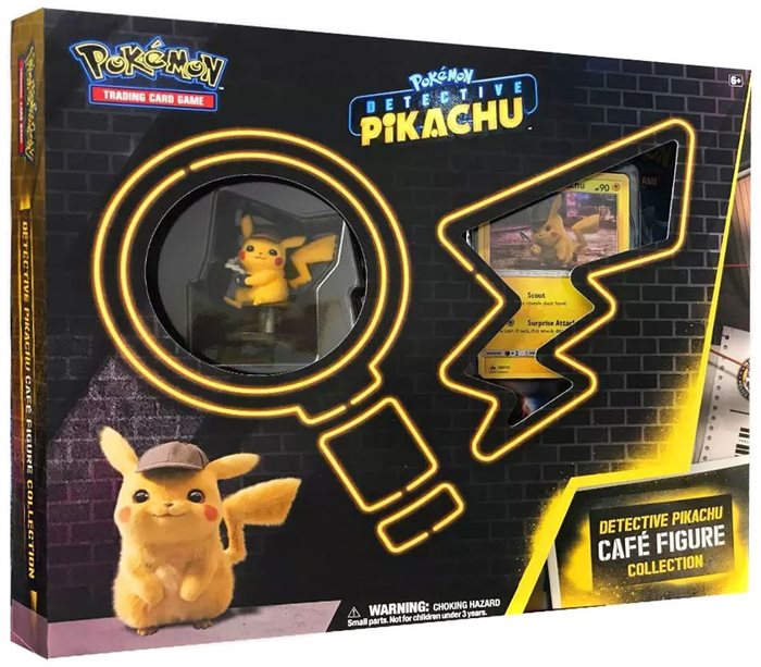 Detektiv Pikachu med figur og pokemonkort