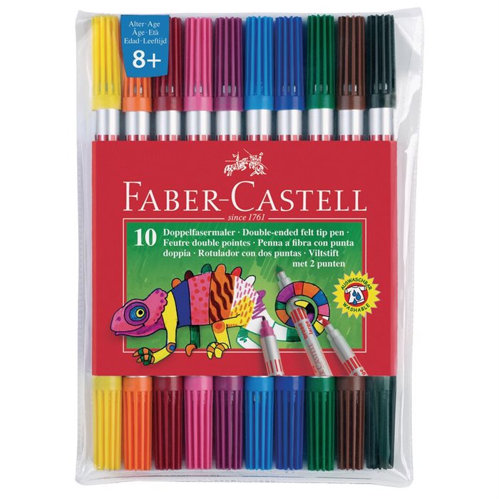 Faber Castell 10 Double-ended Felt Tip