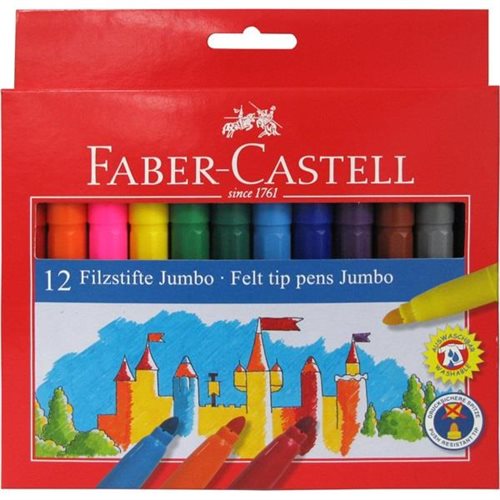Faber Castell 12 Felt Tip Pens Jumbo