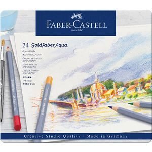 Faber Castell Blyant Akvarel Goldfaber Tin 24