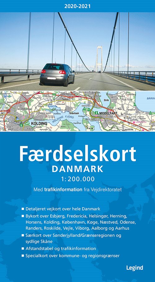 Færdselskort Danmark 2020-2021