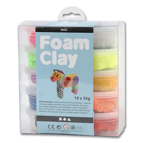 Foam Clay ass. farver basic 10x35