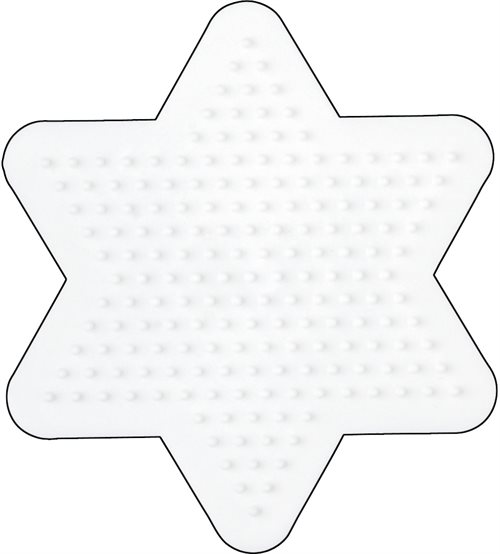 Hama Midi Perleplade Stjerne Lille Hvid 10x9cm - 1 stk