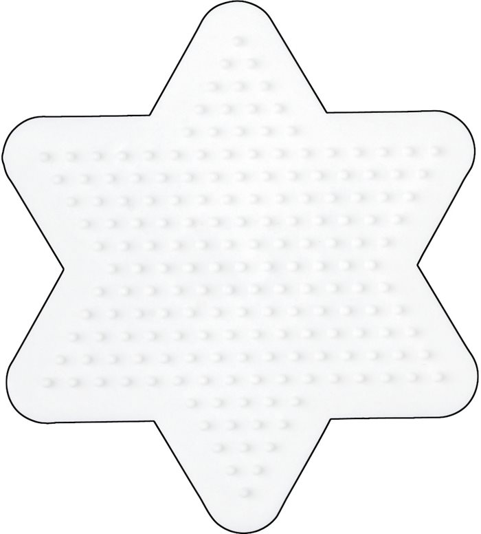Hama Midi Perleplade | Lille Stjerne | Hvid | 10x9cm | 1stk |