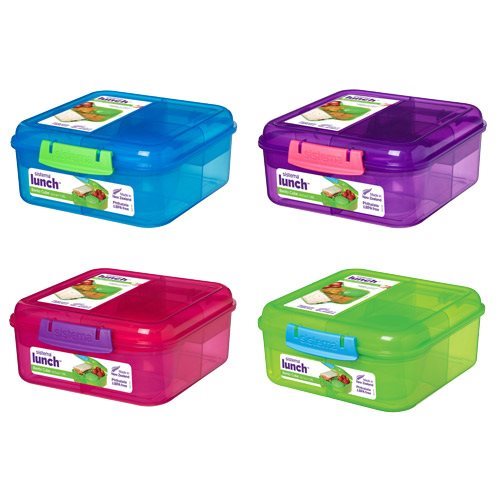 Sistema Madkasse | Bento Cube Lunch | 1,25L | Blå/pink/lilla/grøn |