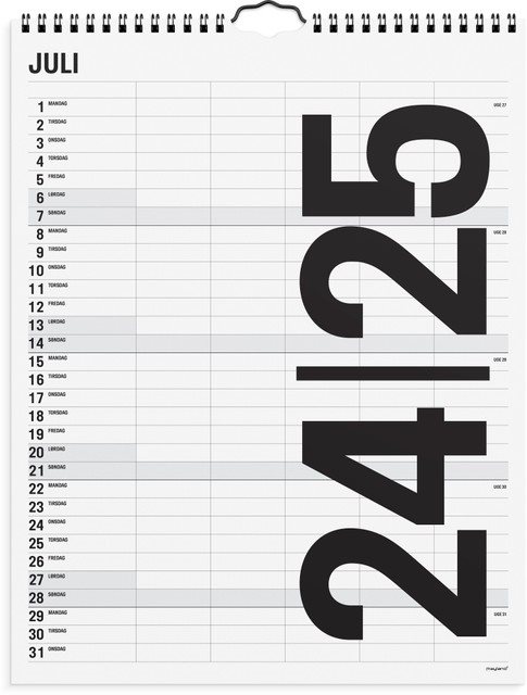 Mayland Familiekalender 24/25 | Studie | Black And White | 5 personer |