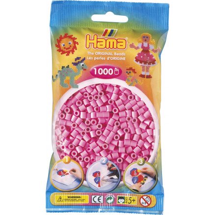 Hama Midi Perler | 1000stk | 207-48 | Pastel Pink |