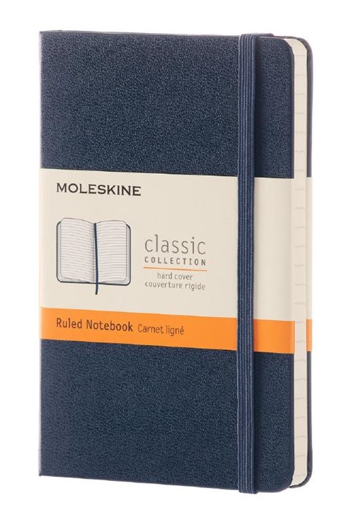 Moleskine Notebook Pocket Ruled Sapphire Blue Hard Cover 