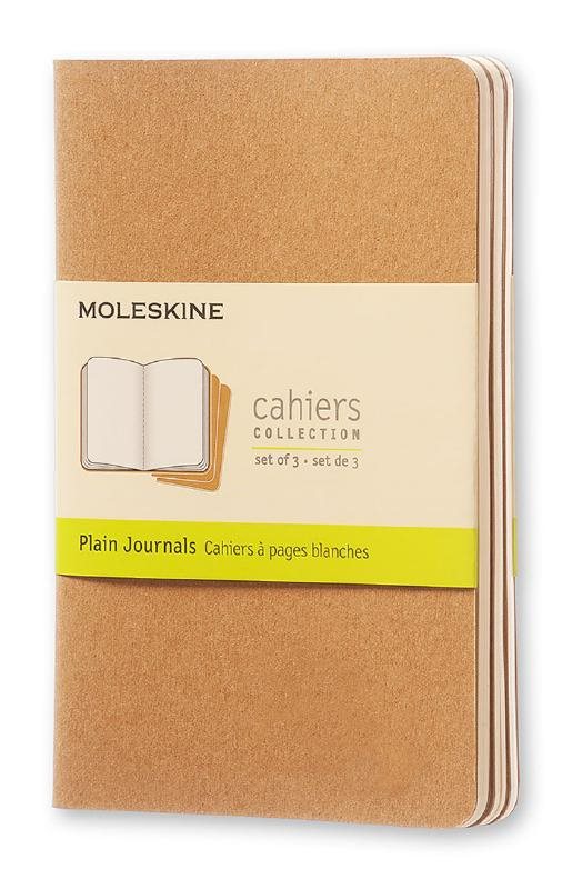 Moleskine Plain Cahier - Kraft Cover (3 Set)
