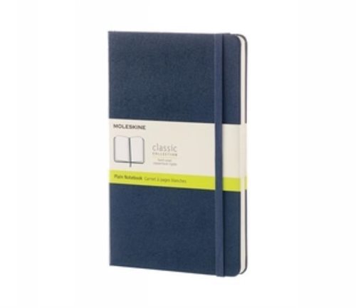 Moleskine Sapphire Blue Large Plain Notebook Hard 