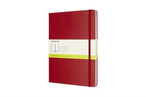 Moleskine Scarlet Red Extra Large Plain Notebook Hard