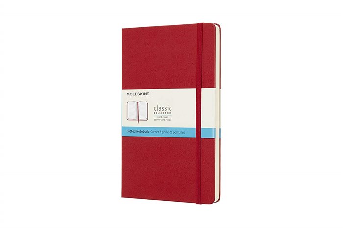 Moleskine Scarlet Red Notebook Large Dotted Hard 
