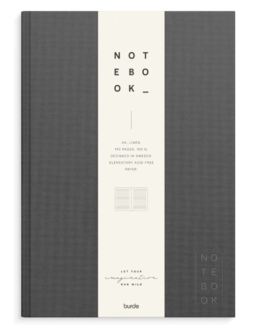Notebook | Textile | Dark Grey | Lined A4 |