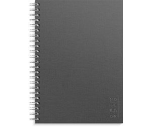Notebook | Textile | Grey | Lined A4 |