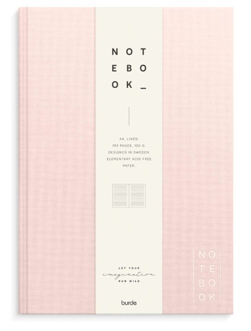 Notebook | Textile | Pink | Lined A4 |