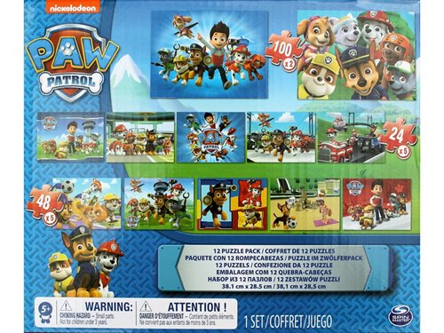 Paw Patrol - 12 in 1 Puzzles
