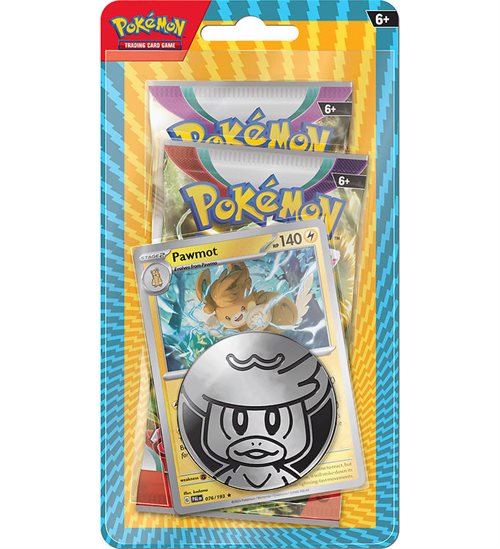 Pokémon 2-Pak Booster Pakke | Pawmot Kort & Mønt | Blisterpakke |