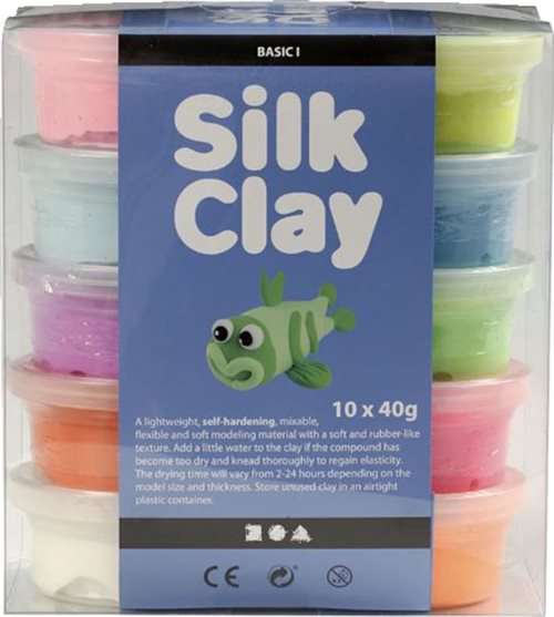 Silk Clay ass. farver Basic 1 10x40