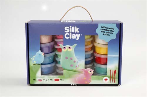 Silk Clay gaveæske ass. farver