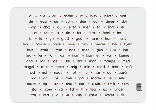 Skriveunderlag - De 120 hyppigste ord