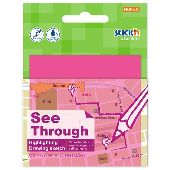 Stick\'n Clearnote | Pink |