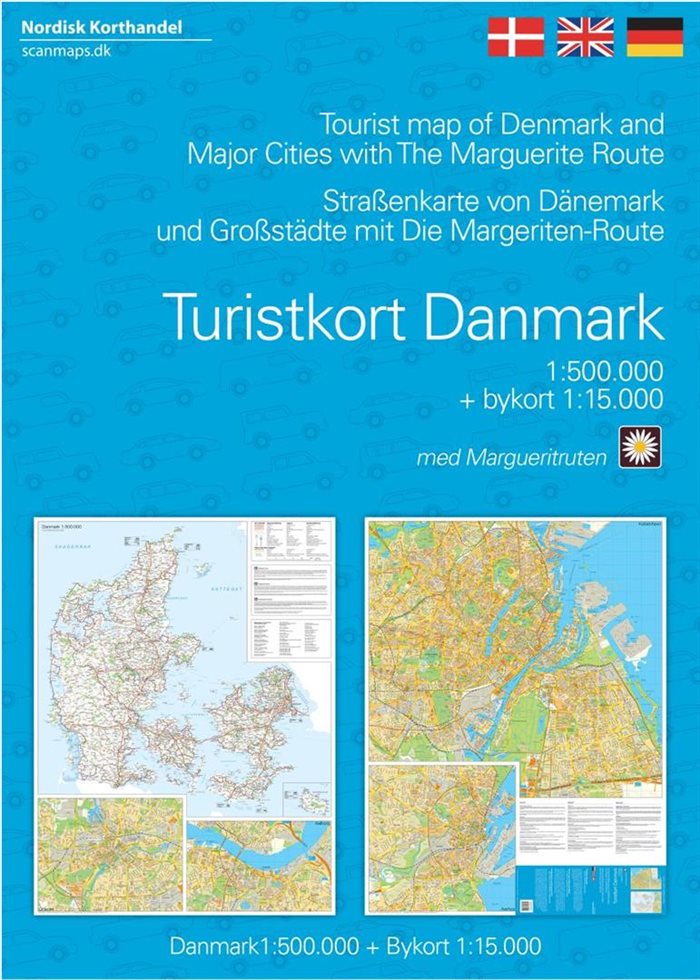 Turistkort Danmark 1:500.000