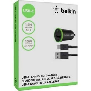 Belkin USB-C cable + car charger 