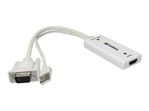 VGA+Audio to HDMI Converter, White