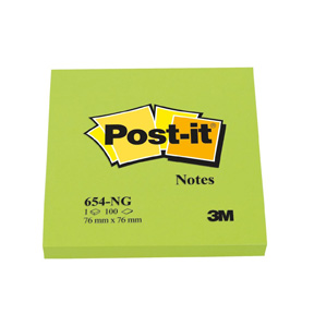Post-it Notes 76x76 neon grøn