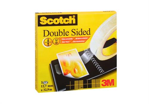 Scotch dobbeltklæbende 12mm x 33m