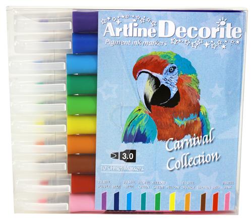 Artline Decorite Flat pastel 10-sæt