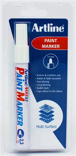 Marker Artline 400XF Paint hvid 1/Blister